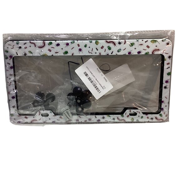 2 pcs BUGS Metal License Frames With Mounting Hardware New Sealed - Picture 1 of 1